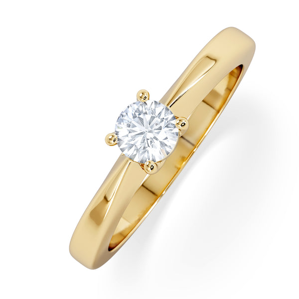 Naomi Lab Diamond Engagement Ring 0.33ct H/Si in 9K Gold